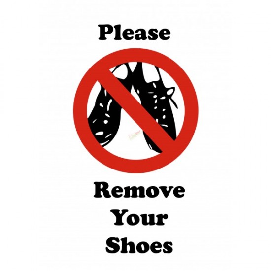 Remove Your Shoes Poster Plates