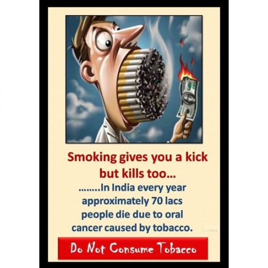 Smoking Kills Poster Plates